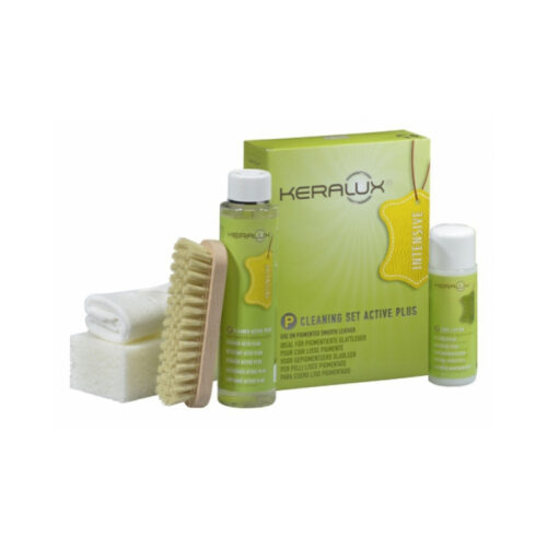 Keralux Cleaning Set Activ Plus 250+100ml - zestaw do czyszczenia skór licowych, lakierowanych.
